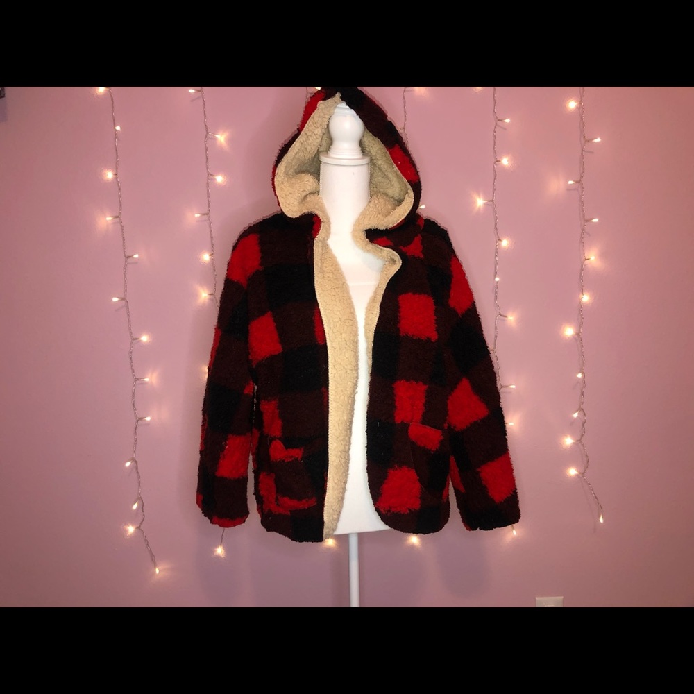 Buffalo print Sherpa jacket